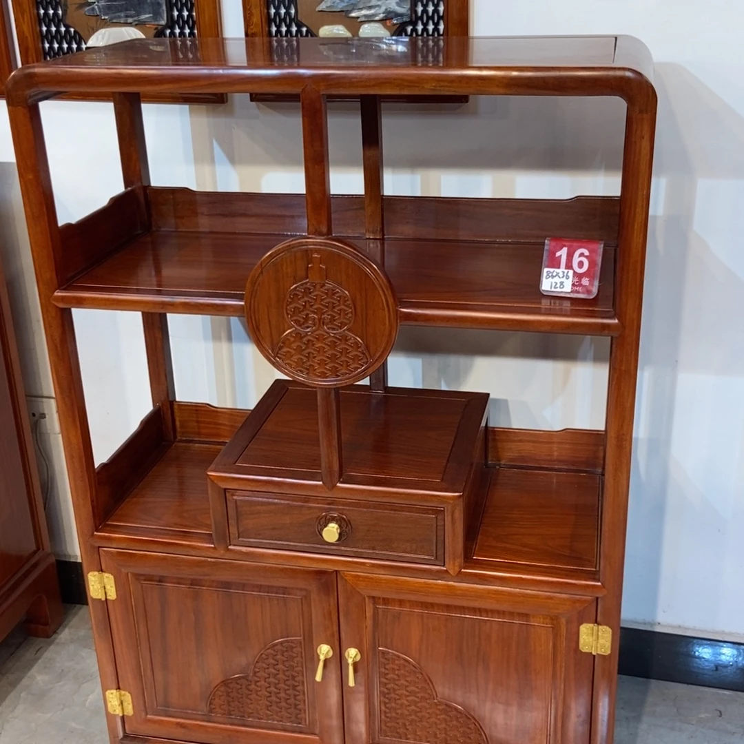 花梨木类储物柜博古架16
