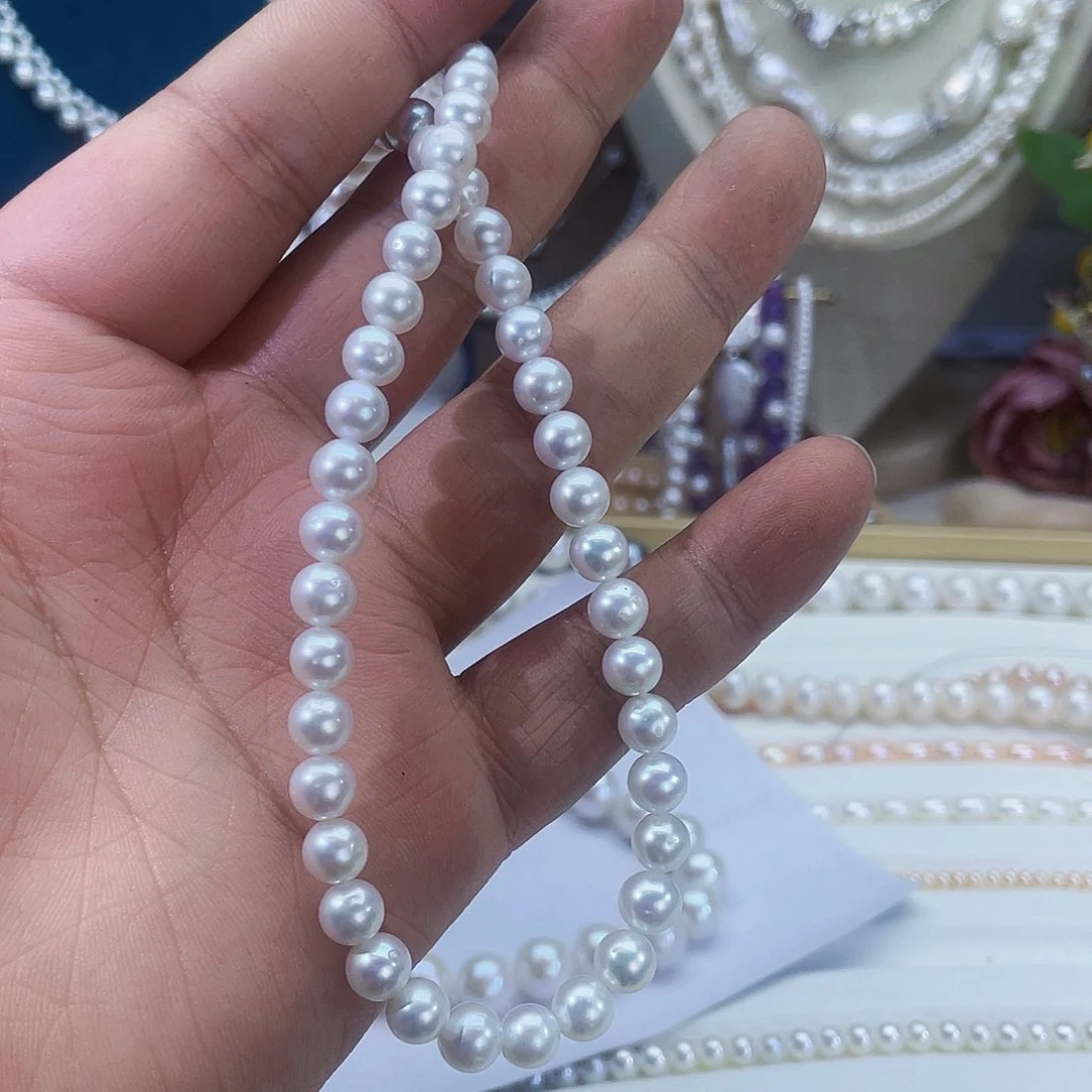 淡水珍珠颈饰合金