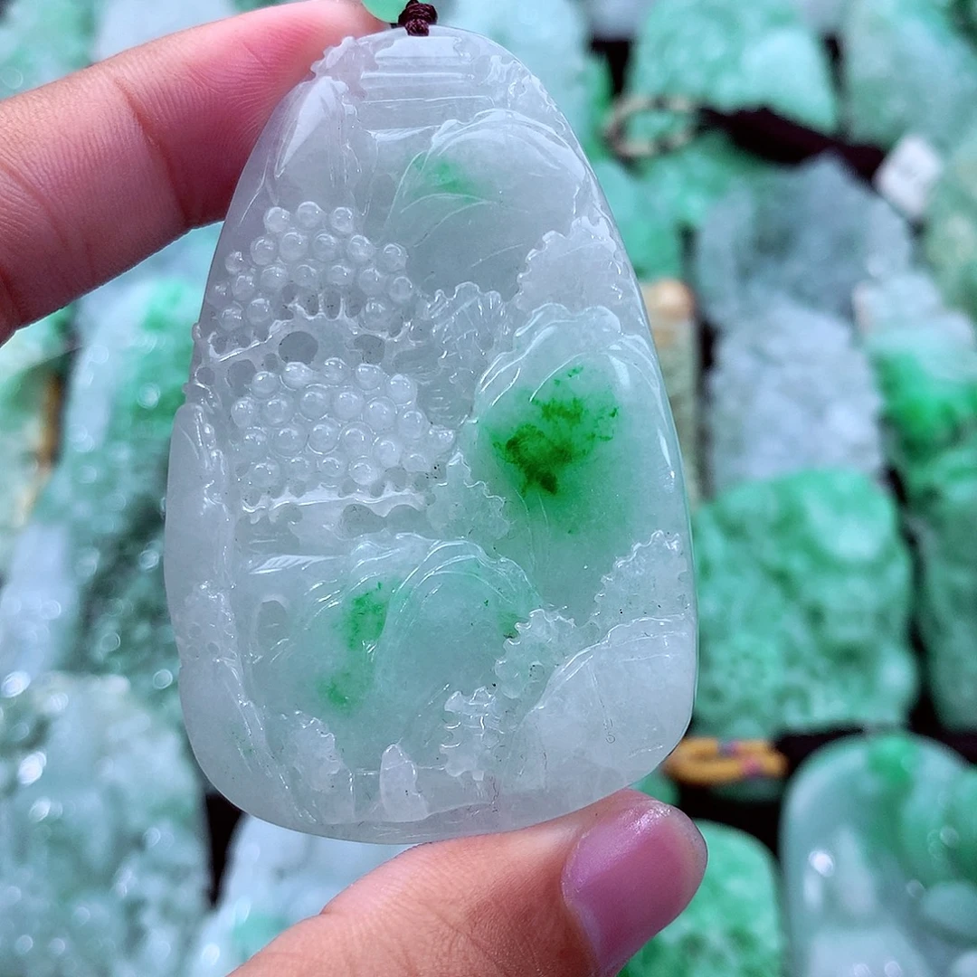 翡翠未镶嵌吊坠(不含链)