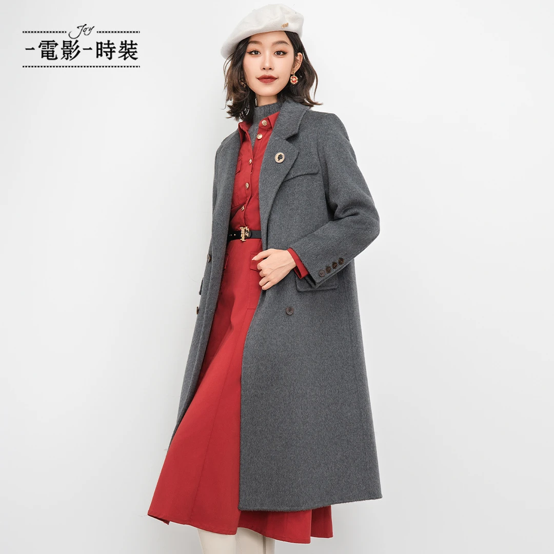 【小花专属】一电影一时装翻领双面呢外套FGCG811152