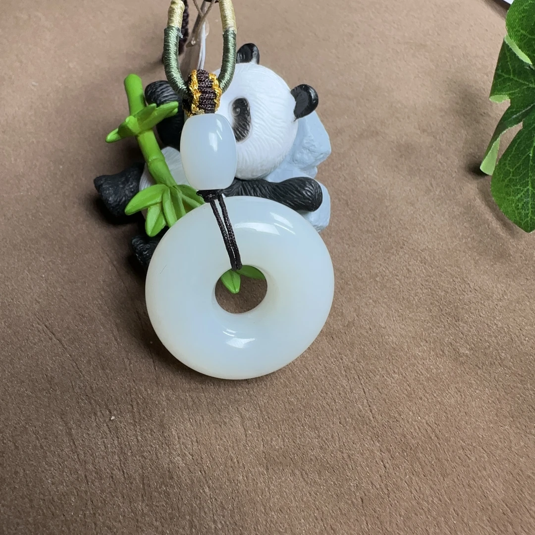 和田玉羊脂白玉平安扣吊坠挂件男女通用