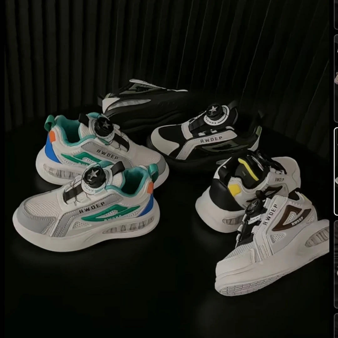 儿童春季百搭旋转纽扣老爹鞋 单鞋729