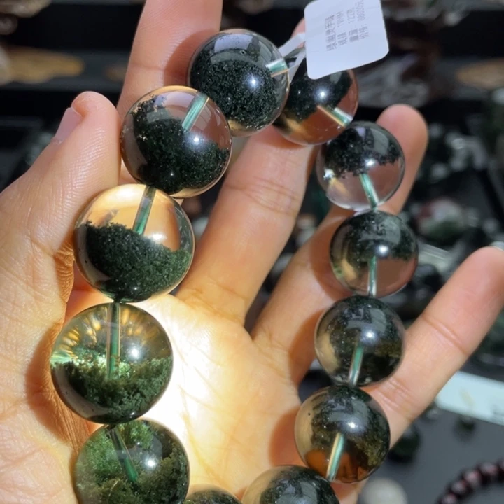 水晶未镶嵌手链高品绿幽灵19