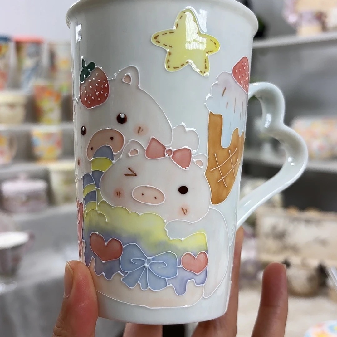 手绘创意高温釉下彩陶瓷