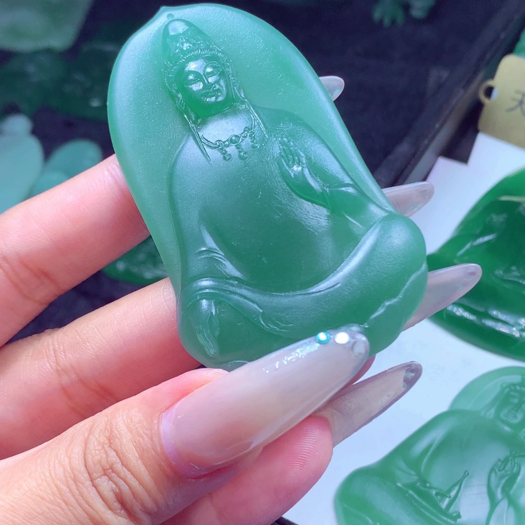 定制翡翠未镶嵌天然缅甸翡翠A货毛货挂件