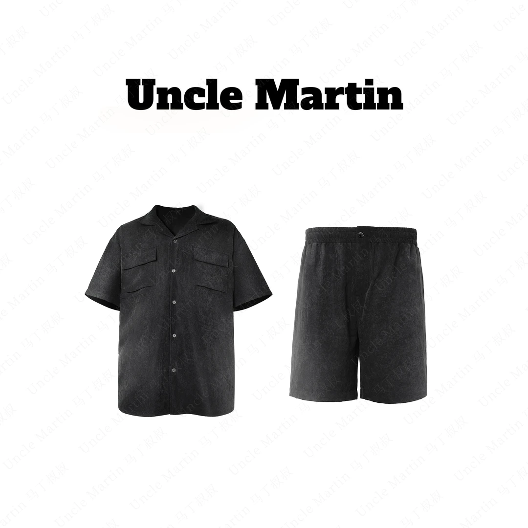 马丁叔叔 25S夏季云雾之湾高级质感凉感套装438