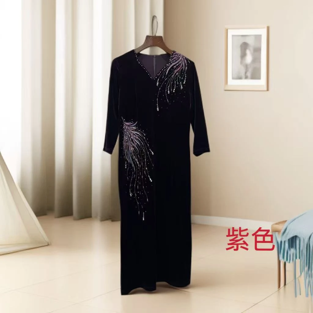 领美和韵25936新款气质显瘦 高端礼服中老年妈妈装连衣裙女士时尚