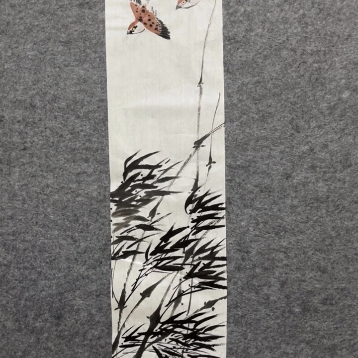 竖款大鱼书画艺术作品
