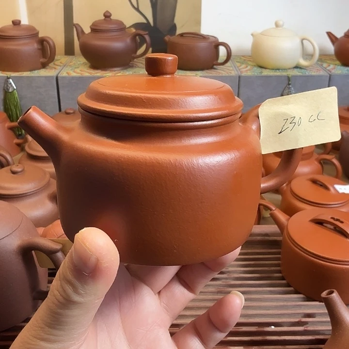 茶杯紫砂全手工德钟40朱泥230cc