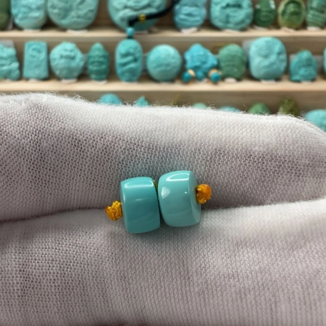 未镶嵌绿松石直切珠7.5x4.6mm