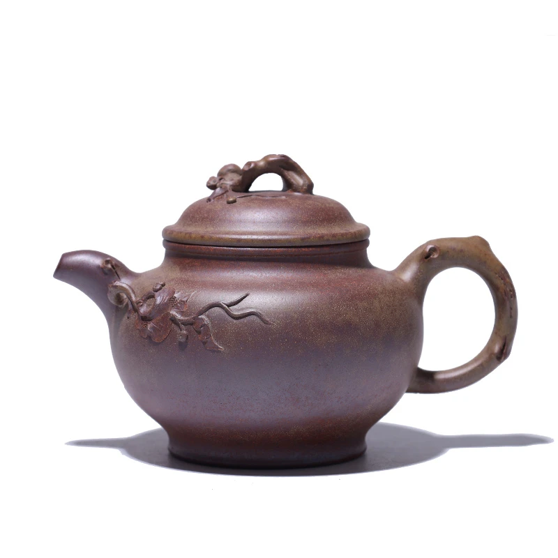 大吉羊柴烧 宜兴紫砂壶茶壶茶具 本山绿泥福星高照290ml徐雅