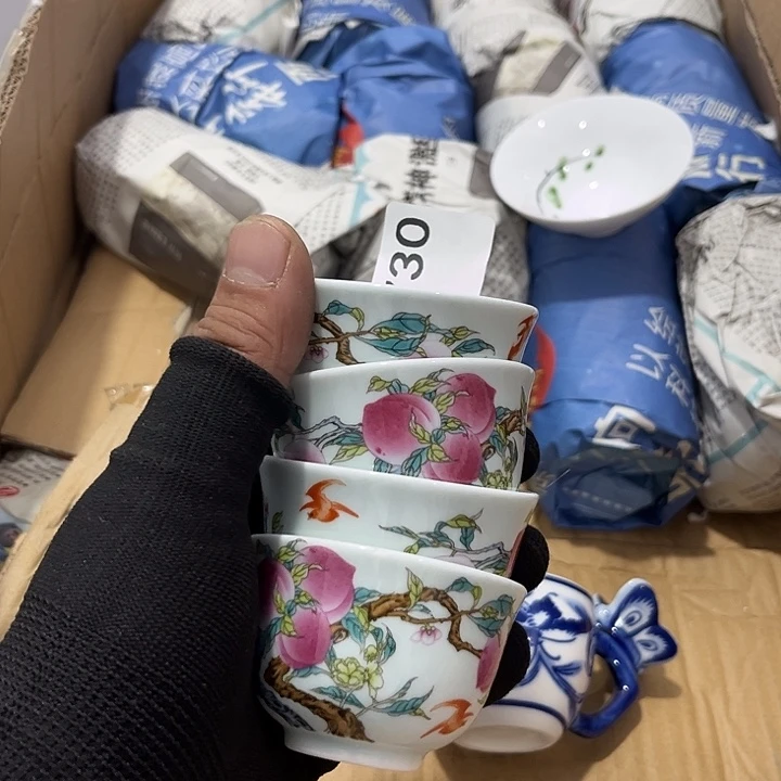 @***途瓷片茶摆件工艺品摆件666