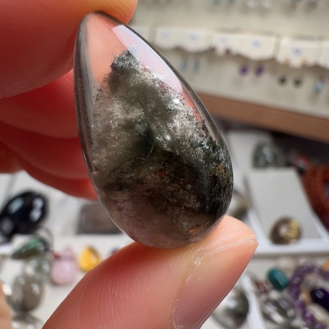 银S925镶嵌颈饰水晶天然幽灵水晶