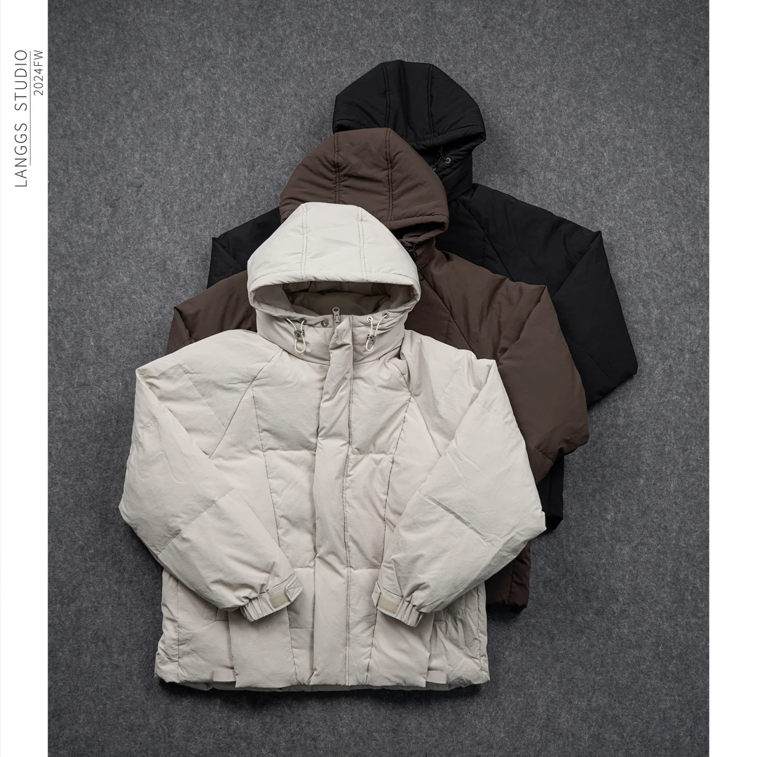 LANGGS&浪叔 男款时尚冬季羽绒服连帽百搭短款保暖时尚-H82151