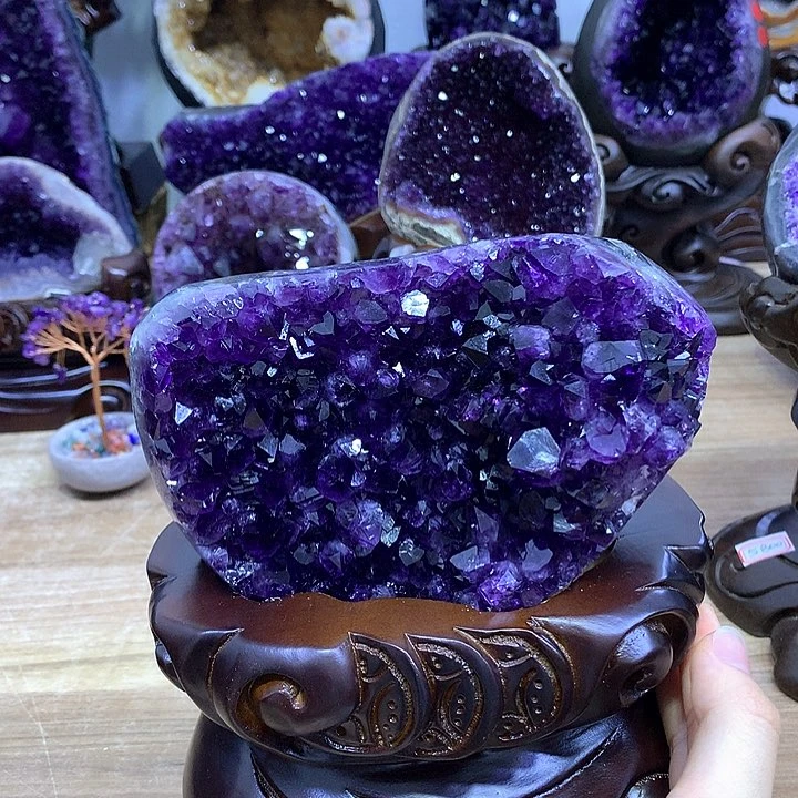 紫晶珠宝半成品未镶嵌