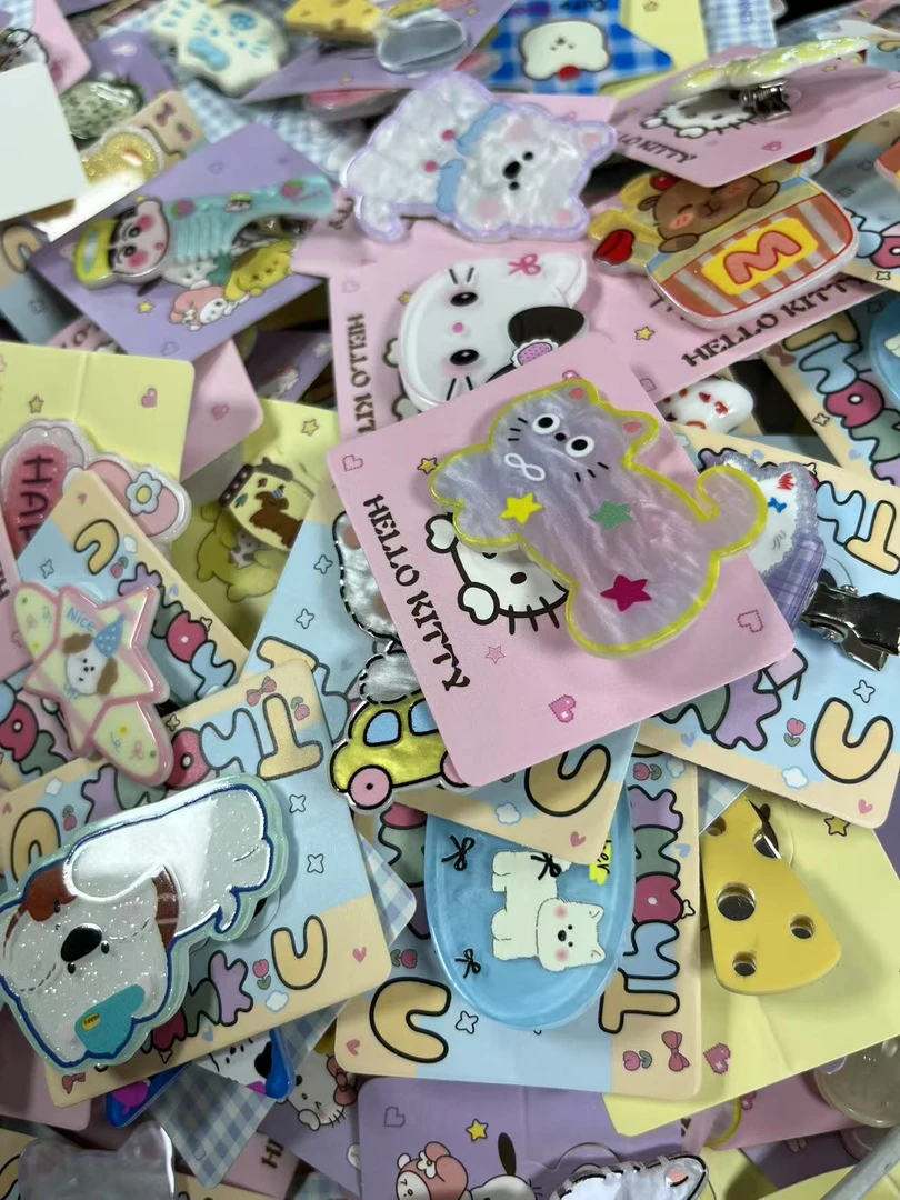 时尚卡通边夹发夹碎发夹可爱kt西高地小狗各种卡通发夹