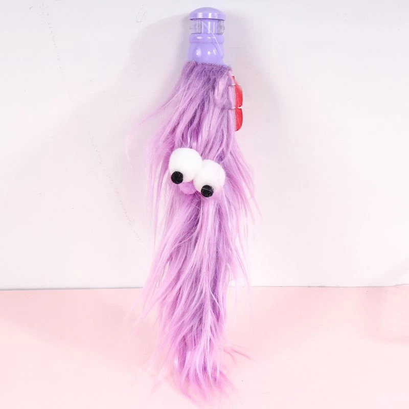 巨无霸毛绒笔超萌小怪兽ins按动笔创意搞怪中性笔状元笔学生礼物