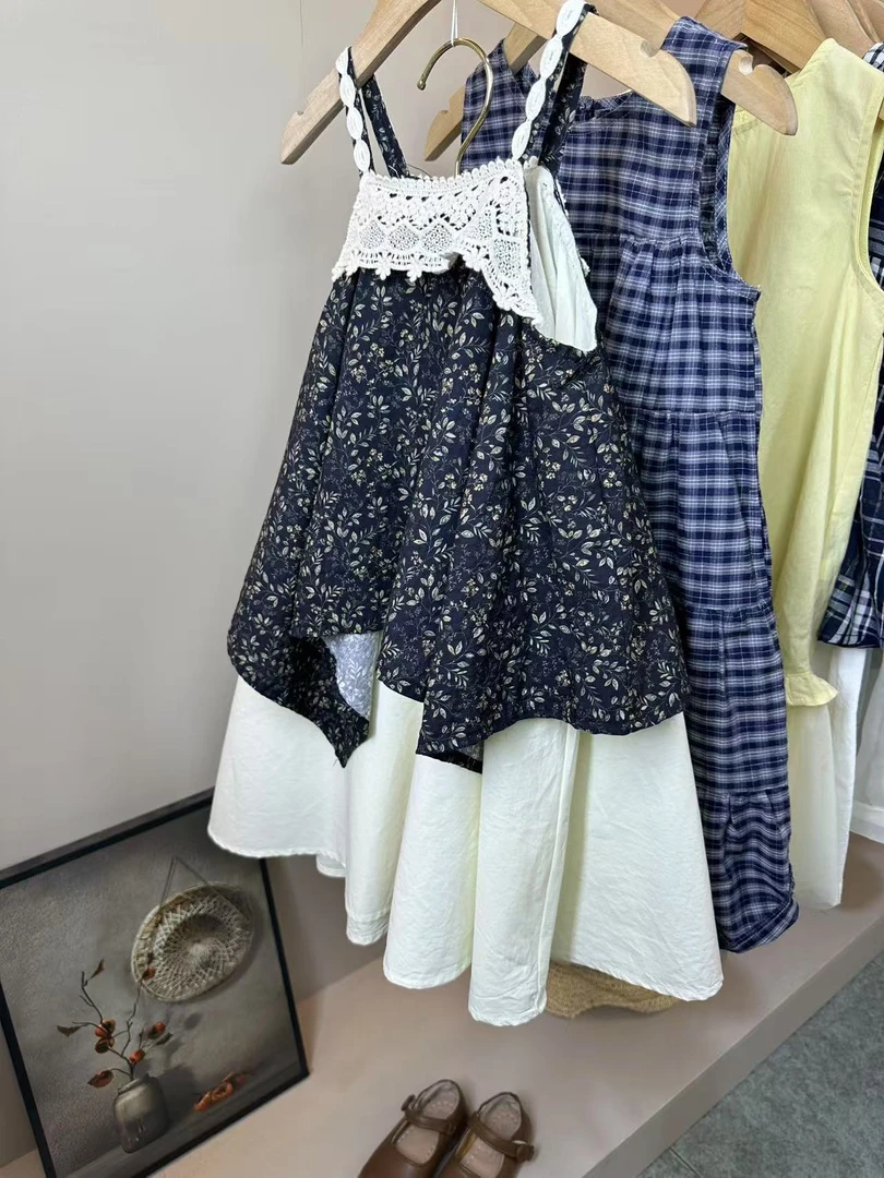 现货！女童夏季2025新款中大童波西米亚吊带长裙女孩夏装儿童裙子