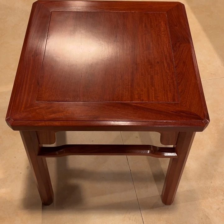 紫檀木类柜类家具石*锅缅甸花梨木方凳
