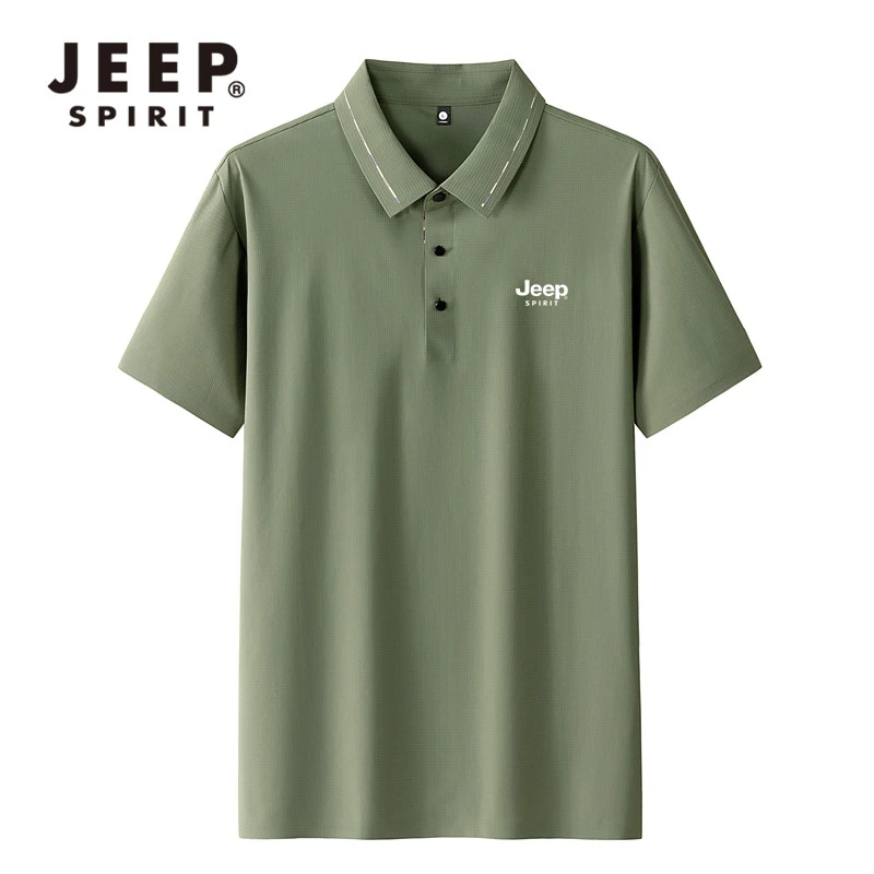 JEEPSPIRIT吉普短袖polo男士时尚简约商务休闲透气舒适翻领T恤衫