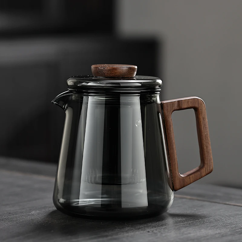 加厚全玻璃内胆花茶壶家用茶水分离泡茶壶带过滤功夫茶具泡茶器