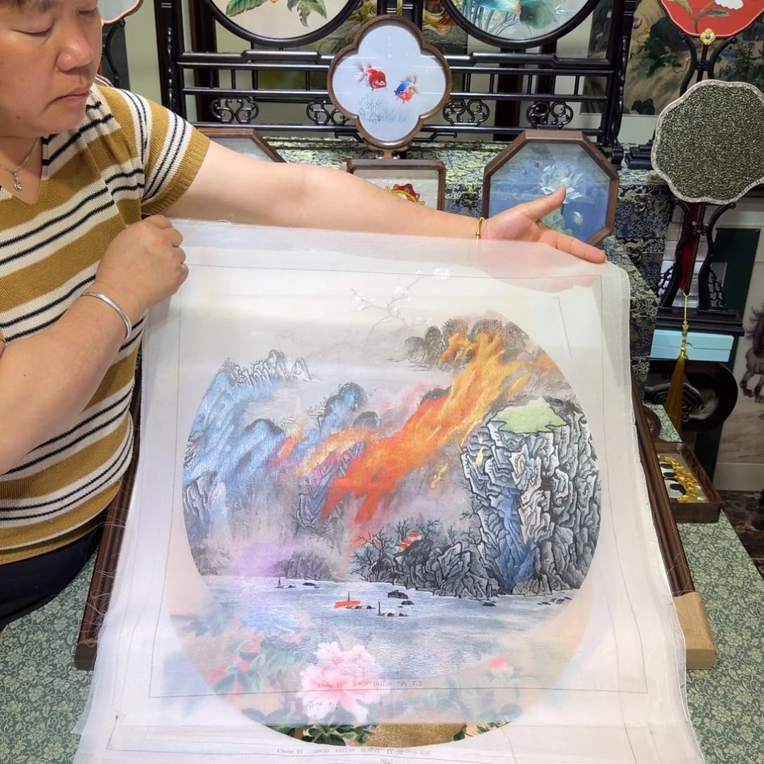 刺绣手工苏绣工艺制作技艺精湛