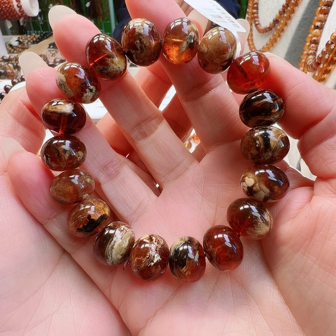 李***空琥珀未镶嵌裸石抚顺琥珀14溶洞