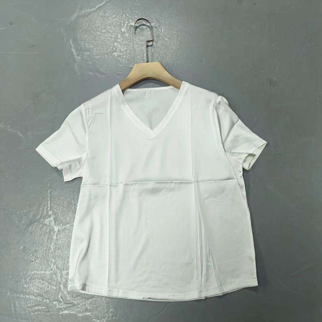 【南油玲姐】白色V领短袖T恤T3333