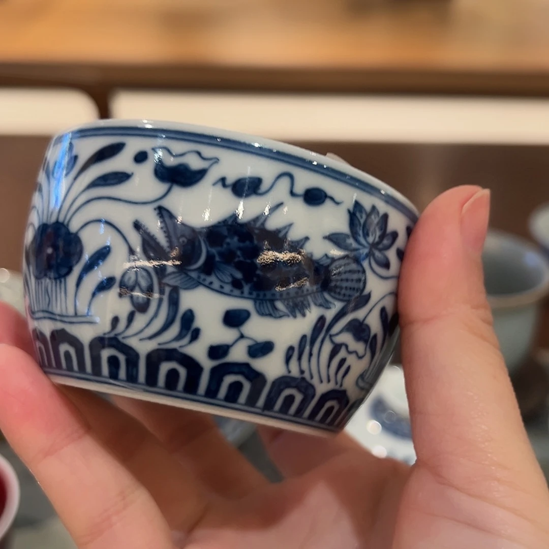 钟家窑柴窑鱼藻缸杯