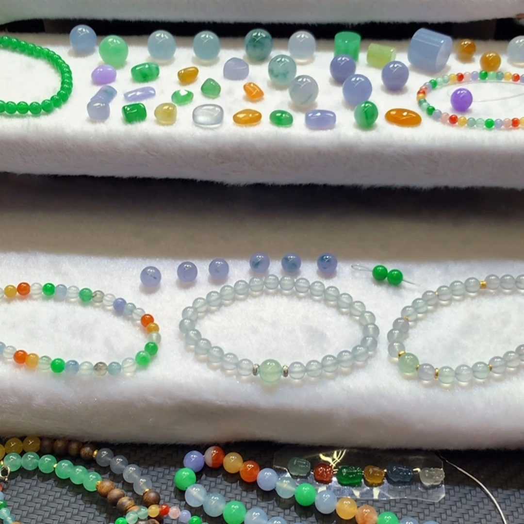 定制翡翠未镶嵌 毛货抛光定制