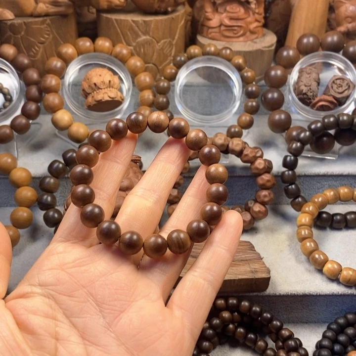 E***语檀香木手串/手链老山檀奶香味1.0红肉微瑕