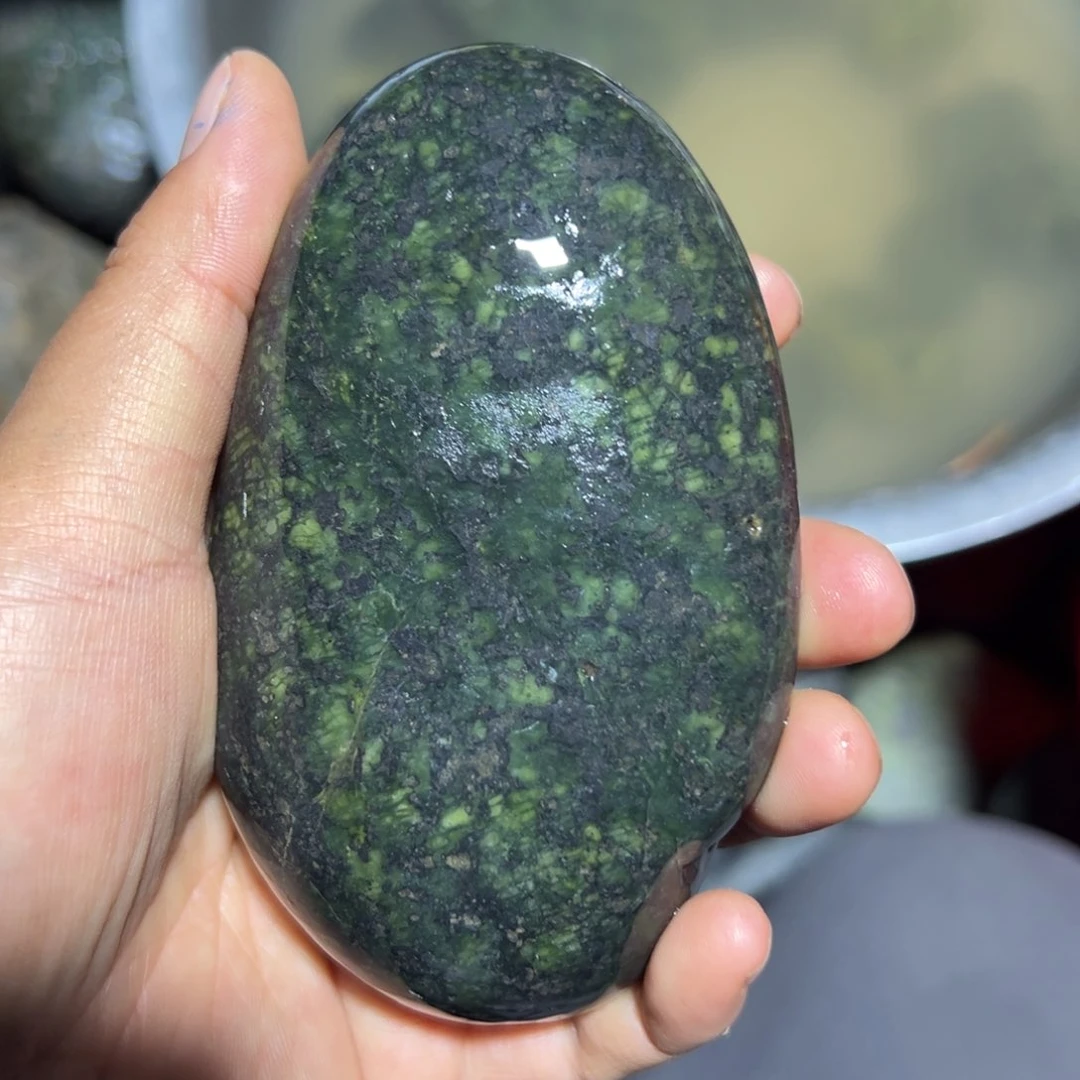 未镶嵌蛇纹石玉西藏藏玉药王石楊*