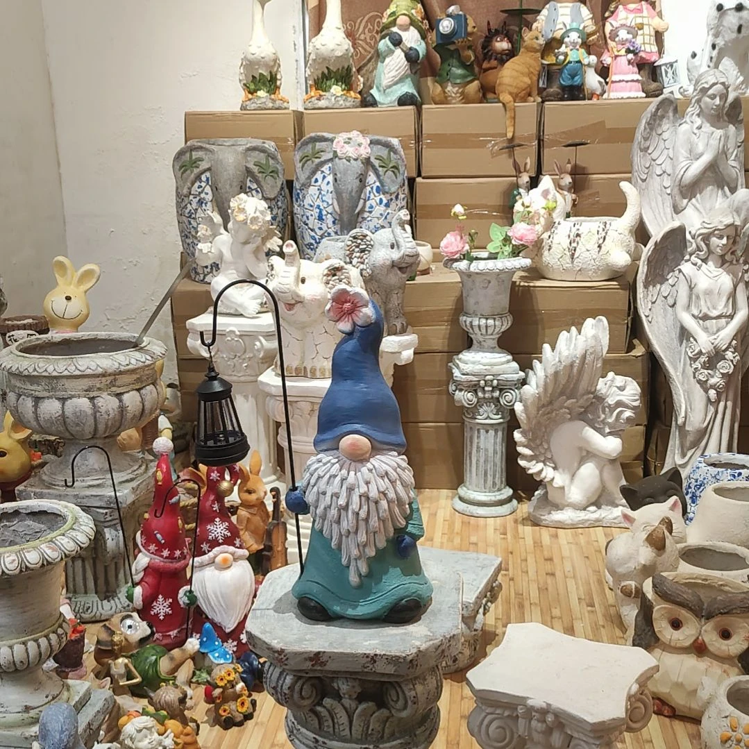 合成树脂蓝色甘道夫带灯摆件