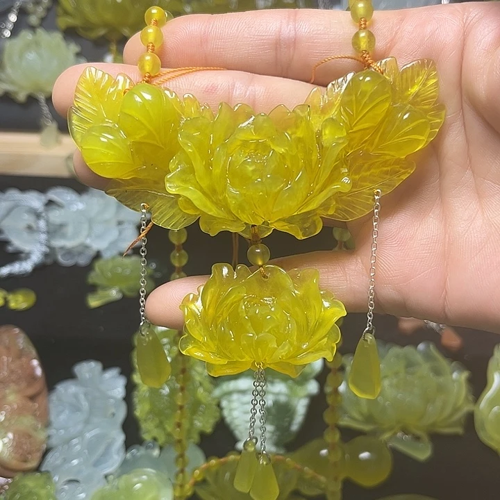 未镶嵌蛇纹石玉发饰