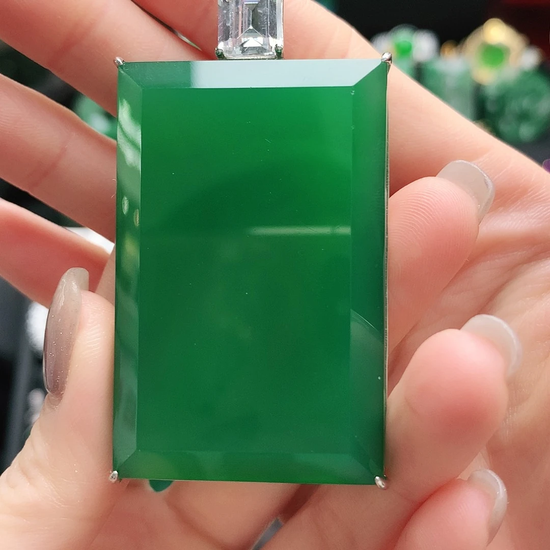 玛瑙/玉髓吊坠银S925镶嵌