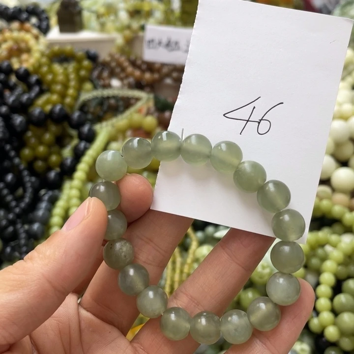 未镶嵌蛇纹石玉手链