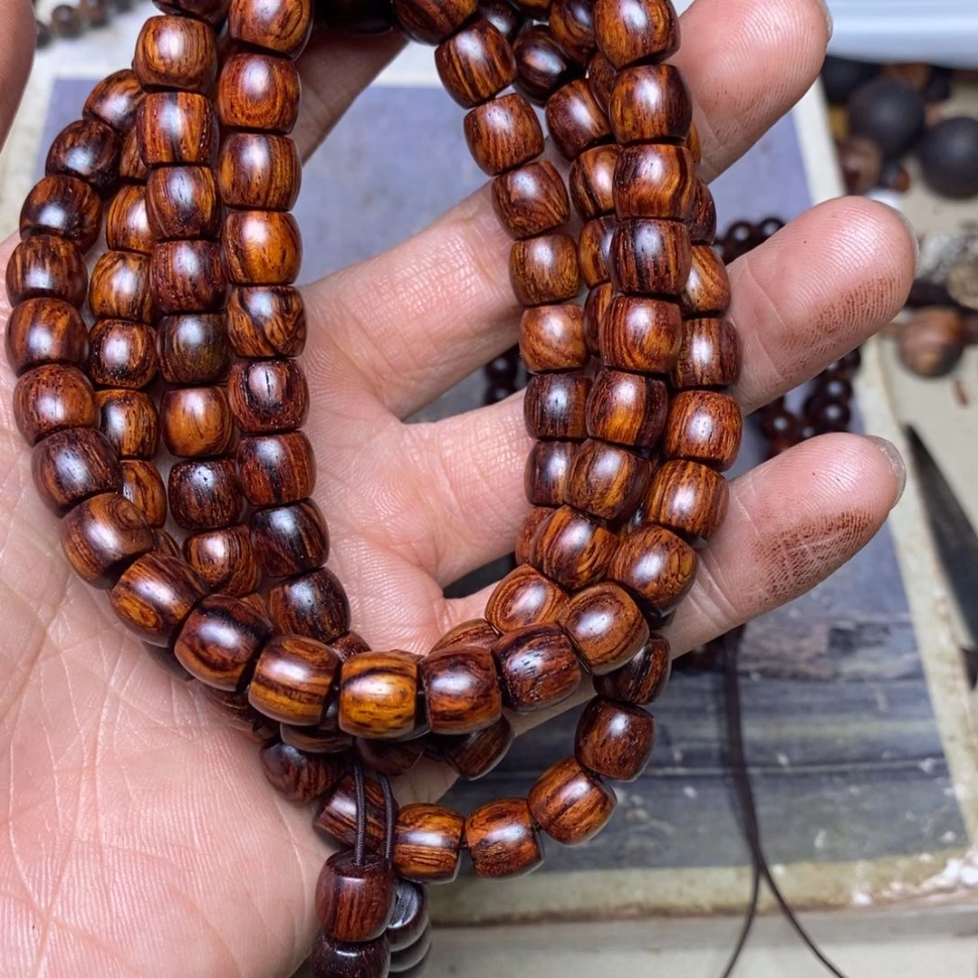 降真香手串/手链海南红降8x9，粗抛1000目