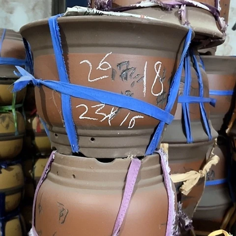 紫砂花盆金钟盆一个