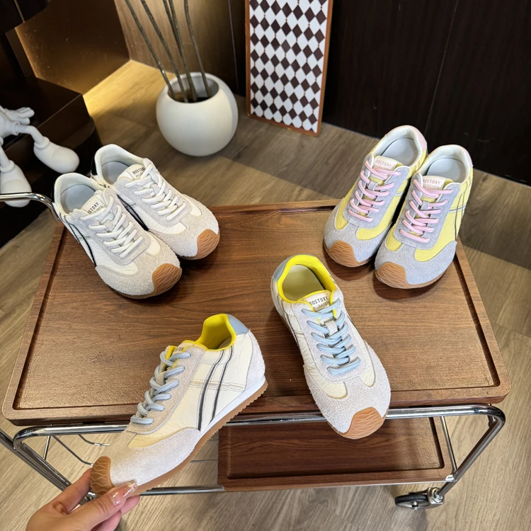 花姐【范小洛】 初夏新品 +5CM  小个子内增高 磨砂厚底软底德训鞋