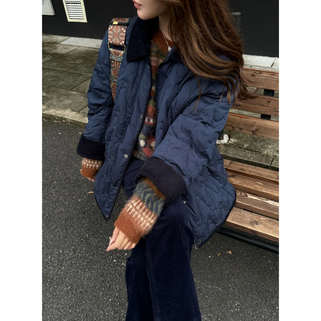 BOXUE“青罗”2025冬季新款90白鸭绒高级感羽绒服外套#250918YR5026
