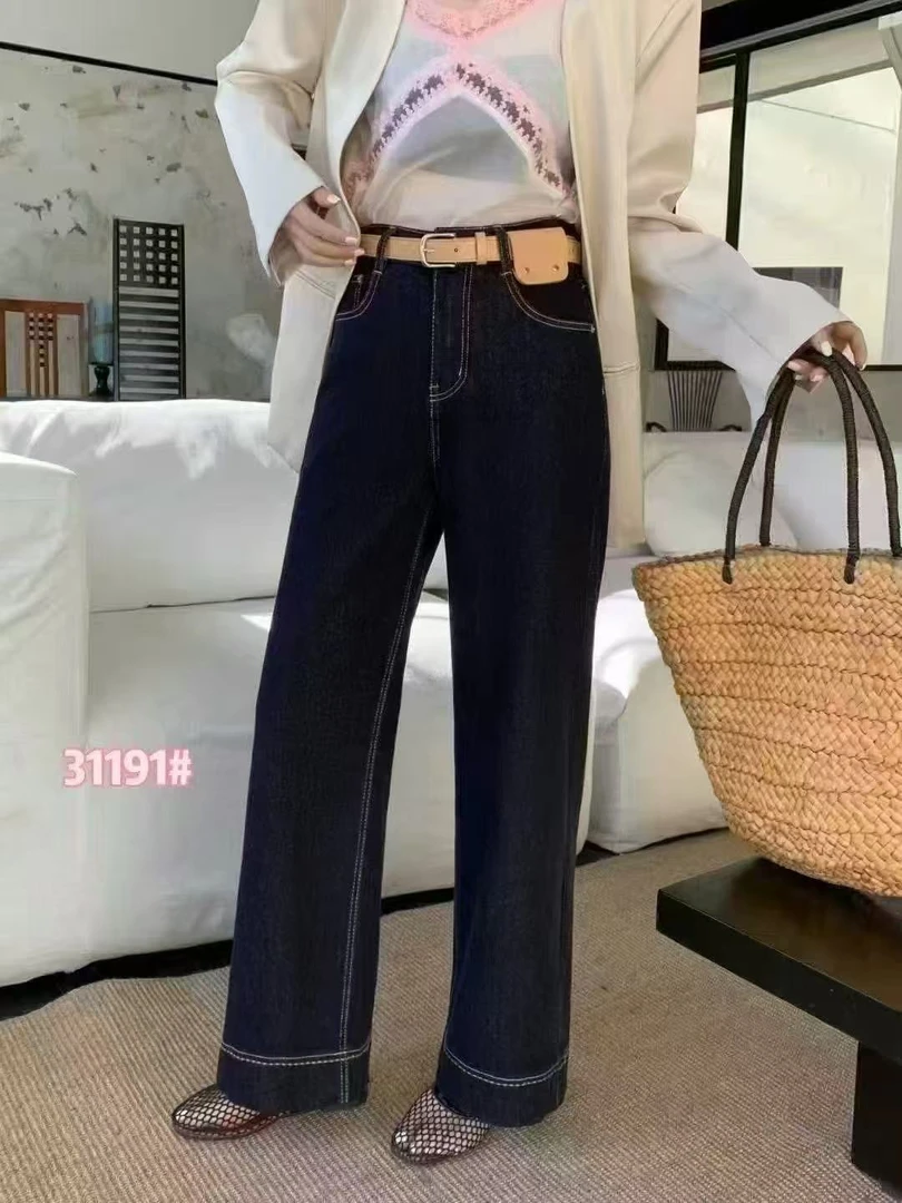 【迪】春款牛仔直筒裤31191百搭休闲百搭