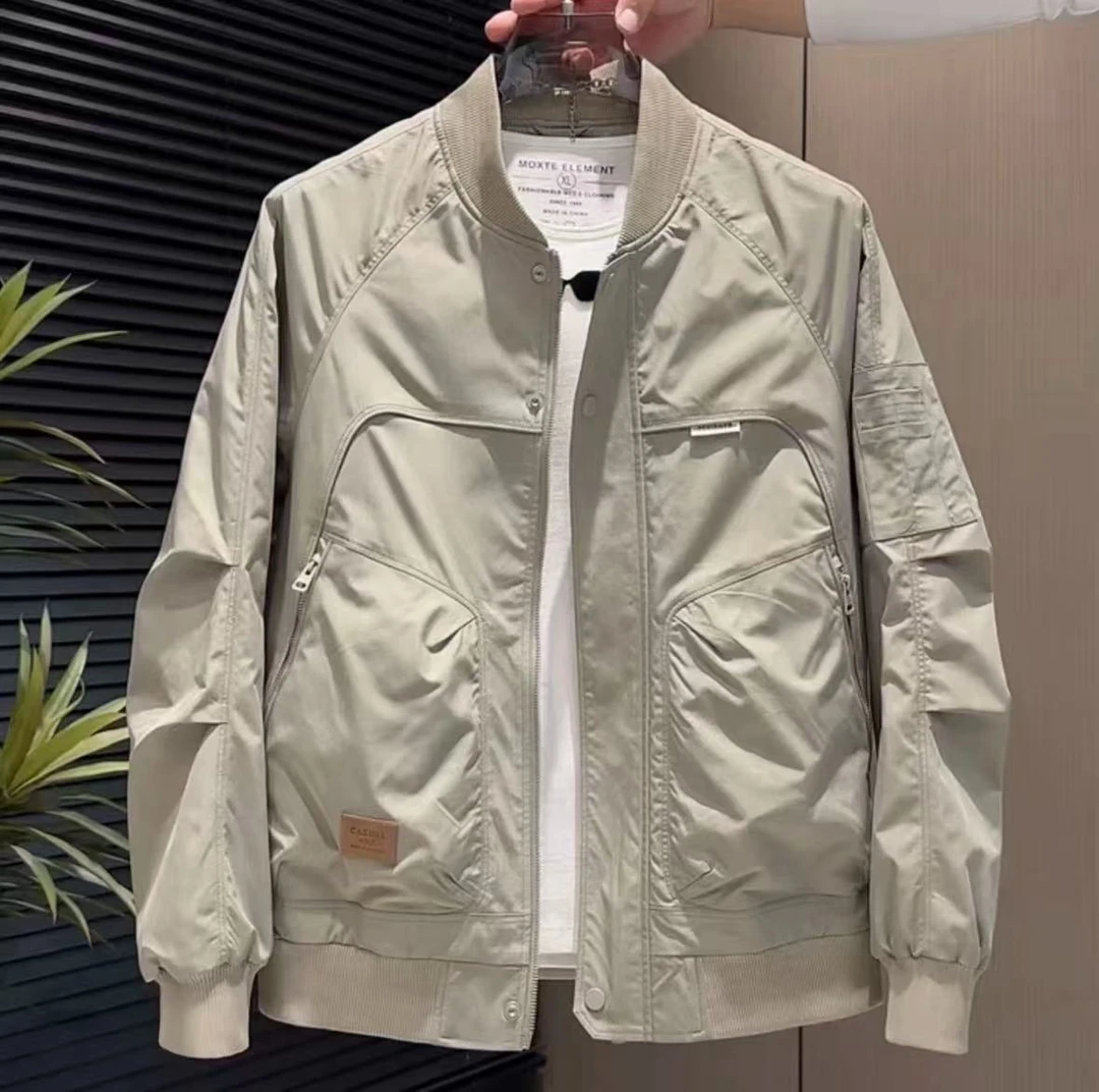 棒球服外套男士2025新款潮流宽松休闲飞行员夹克秋装工装短款上衣