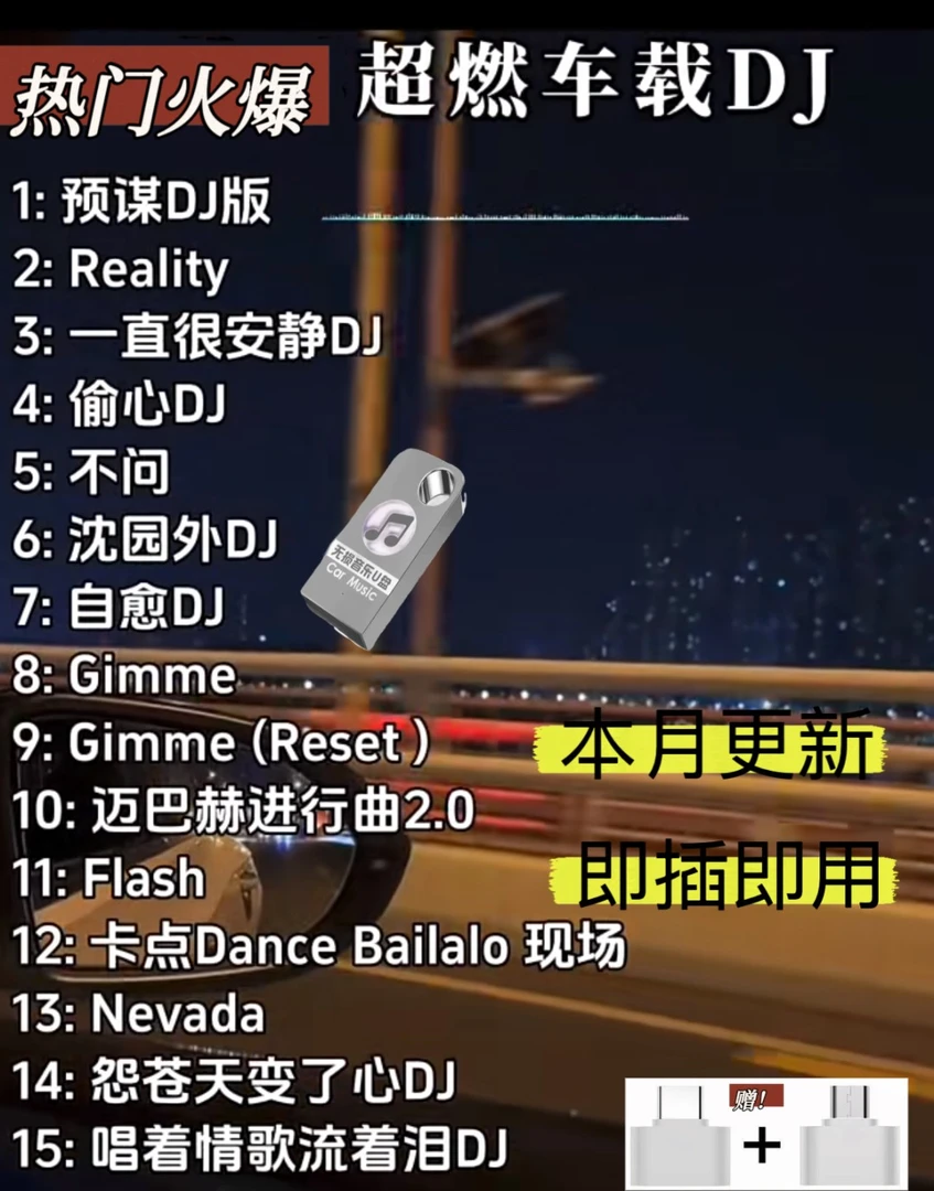 【劲爆重低音DJ】车载U盘爆款热门DJ歌曲嗨曲dj音乐dj车载u盘推荐