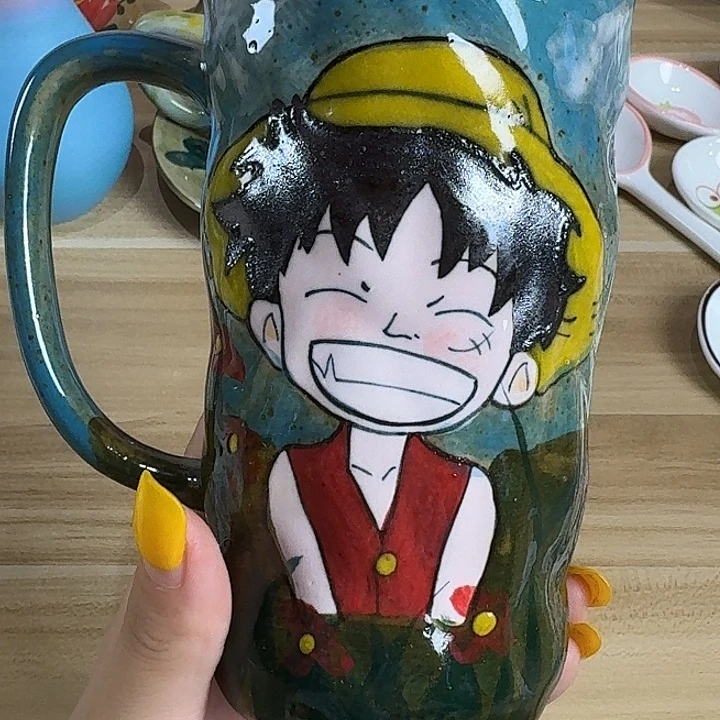 老陶泥手工海贼王杯子