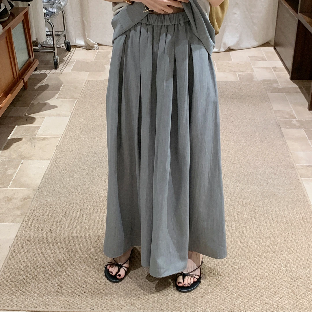 【灰色大摆裙裤】女2025夏季新款宽松时尚百搭休闲阔腿裤