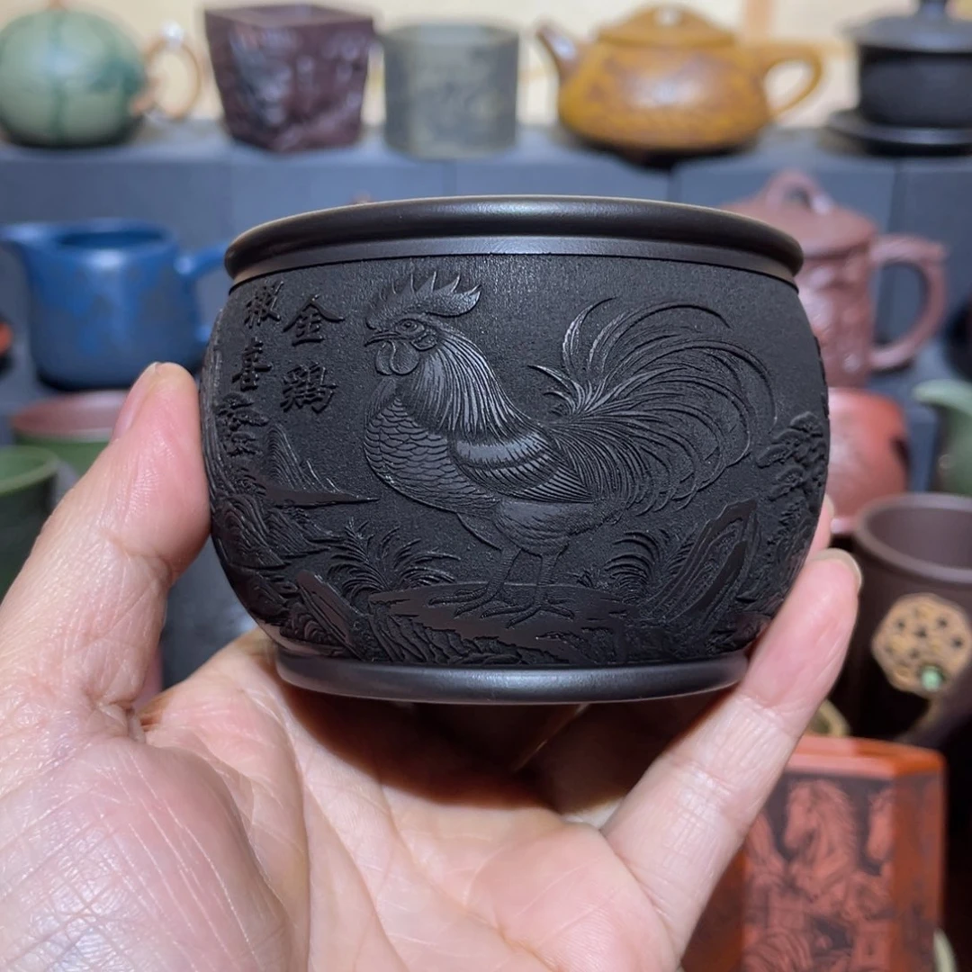 原矿紫砂手工主人杯