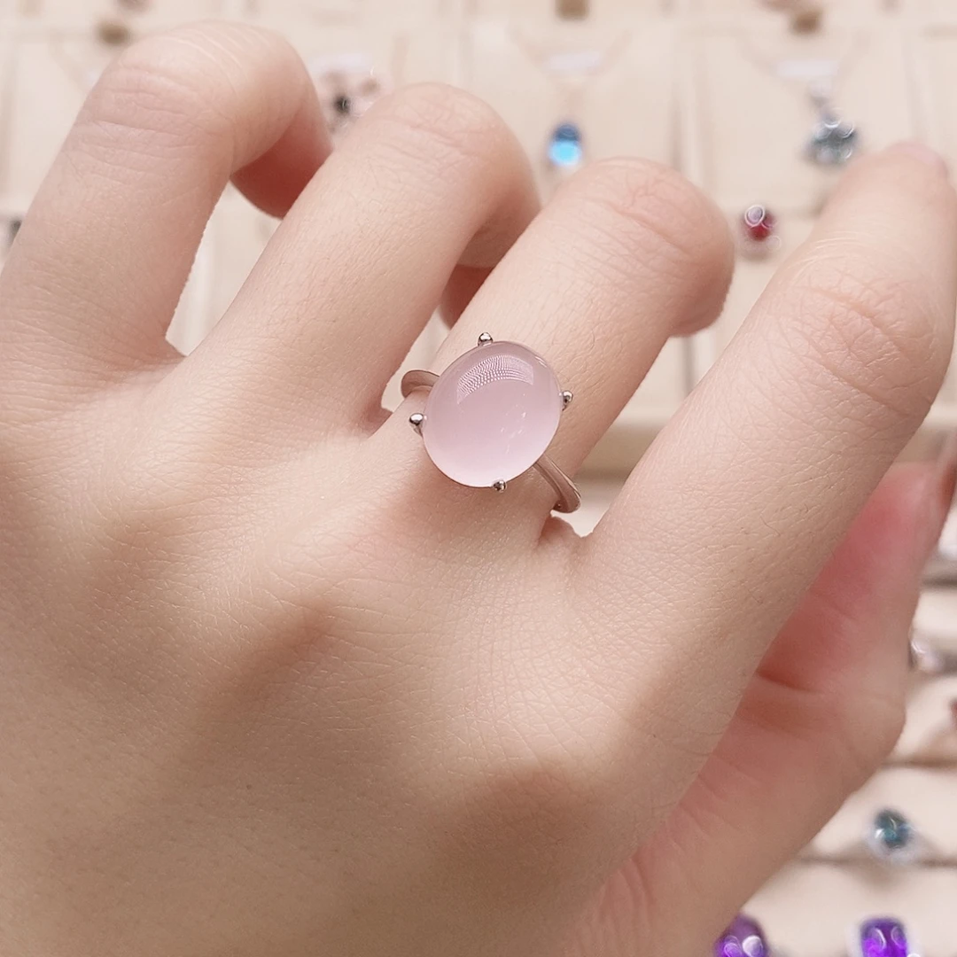 银S925镶嵌芙蓉石戒指戒指