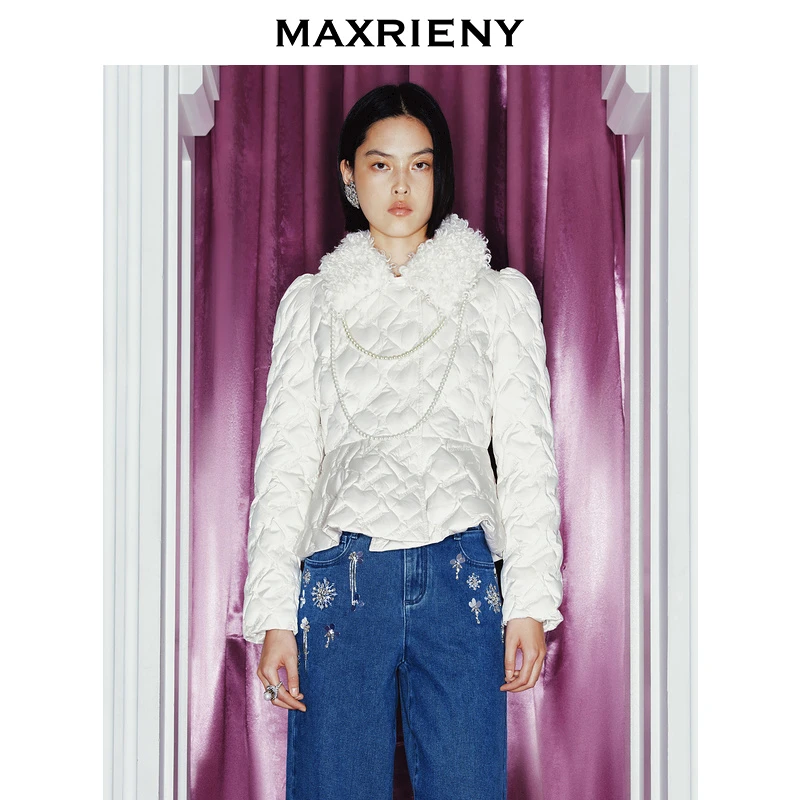 【蜜思仝】MAXRIENY短款羽绒服冬季新款长袖保暖百搭厚款羽绒服