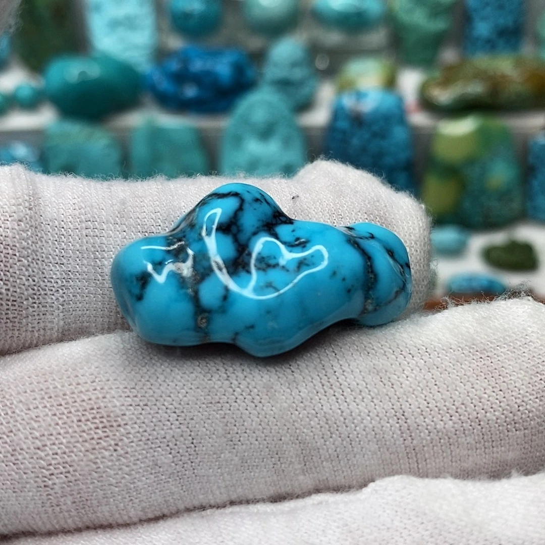 未镶嵌绿松石天然原矿 带武汉地大证书