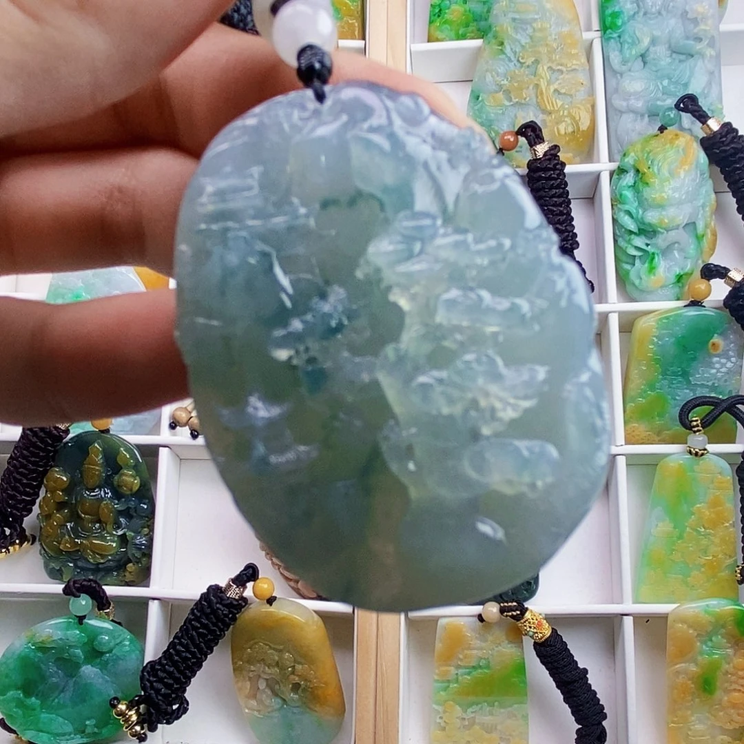 翡翠未镶嵌颈饰天然翡翠